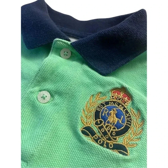 Ralph Lauren Color-Blocked Cotton Jersey Shortall Size 18M - Picture 2 of 4